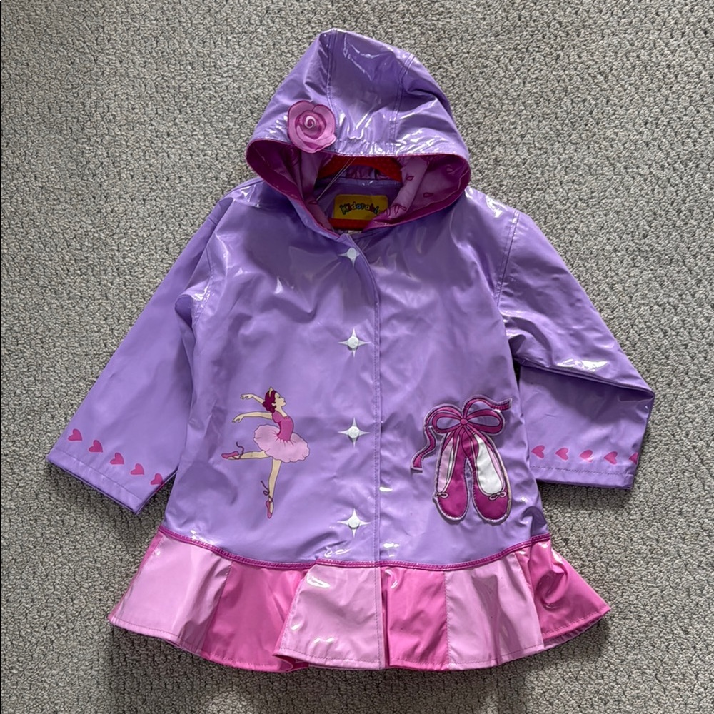 Kidorable Pink and Purple Ballet Raincoat